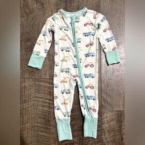 Bamboo Pajamas Excavator Print Zippy Sleeper 12-18m